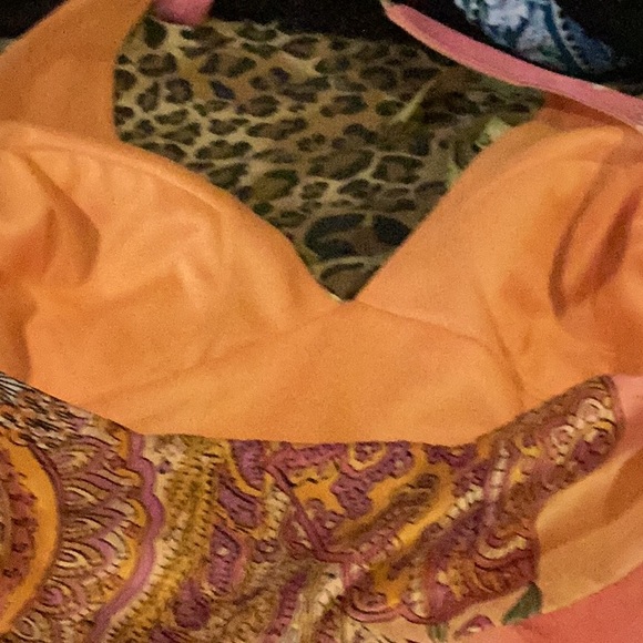 Cache Vintage Multicolor Silk Halter Top w/ Embellishments - Picture 11 of 12